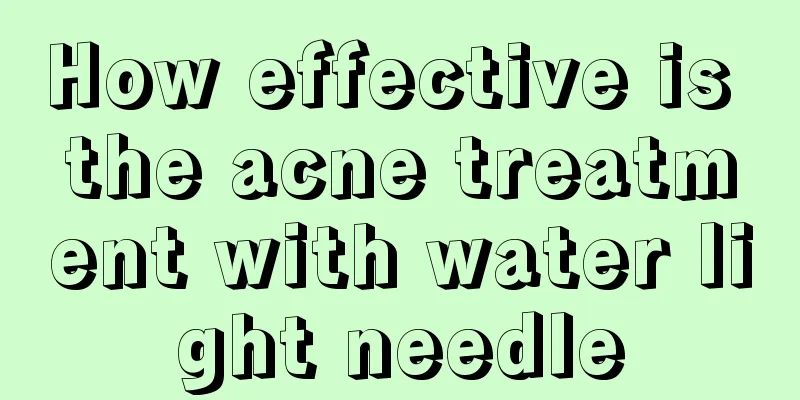 How effective is the acne treatment with water light needle