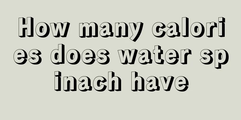 How many calories does water spinach have