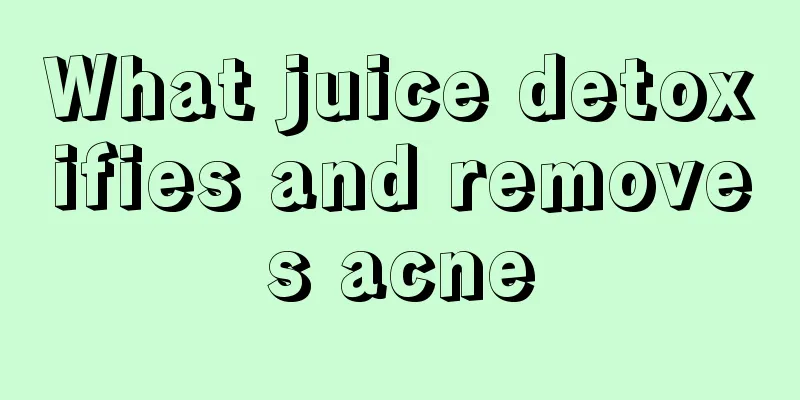 What juice detoxifies and removes acne