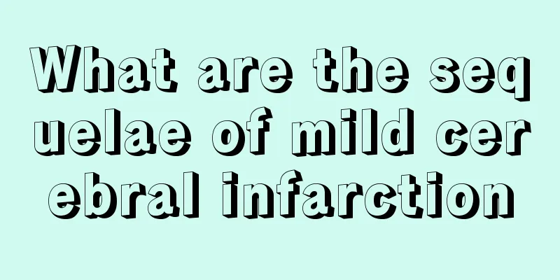What are the sequelae of mild cerebral infarction