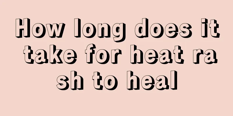 How long does it take for heat rash to heal