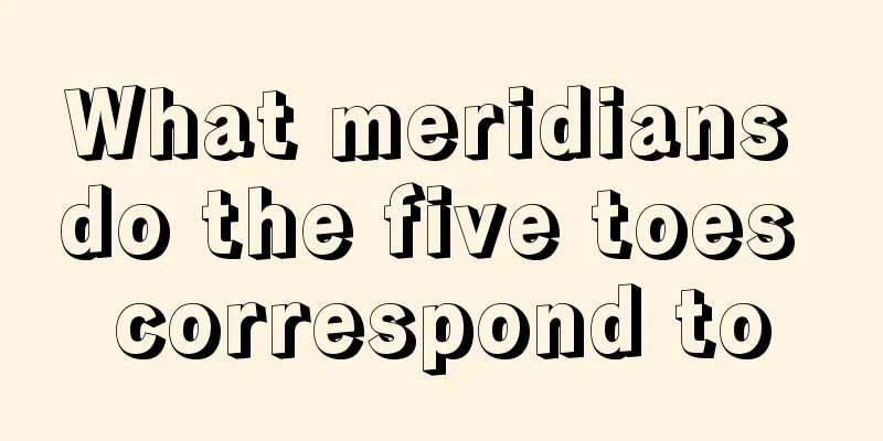 What meridians do the five toes correspond to