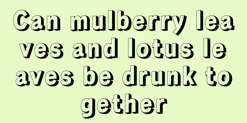 Can mulberry leaves and lotus leaves be drunk together
