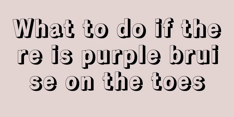 What to do if there is purple bruise on the toes