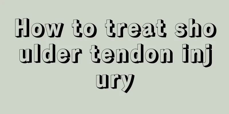 How to treat shoulder tendon injury