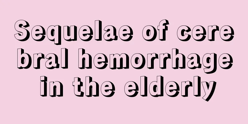 Sequelae of cerebral hemorrhage in the elderly
