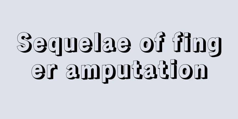Sequelae of finger amputation