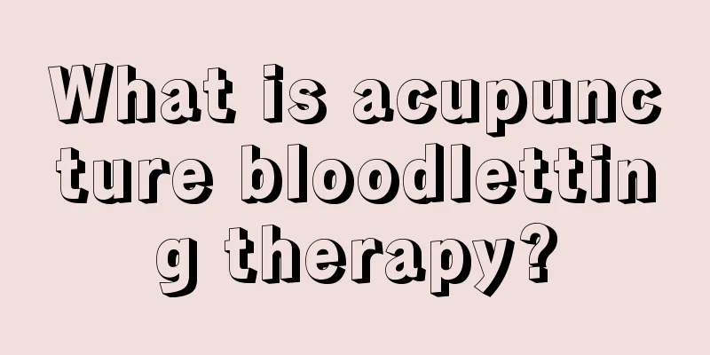 What is acupuncture bloodletting therapy?