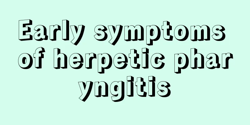 Early symptoms of herpetic pharyngitis