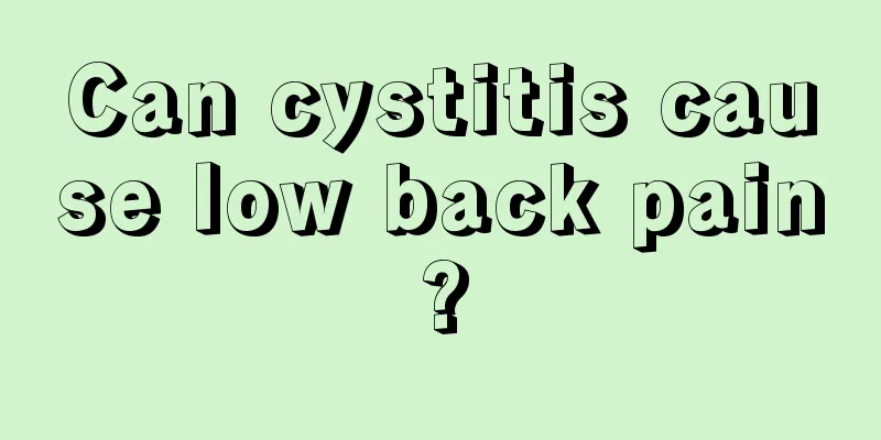 Can cystitis cause low back pain?