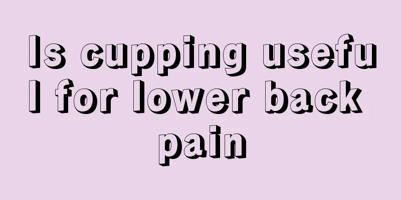 Is cupping useful for lower back pain