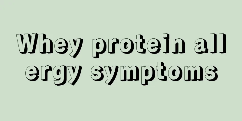 Whey protein allergy symptoms