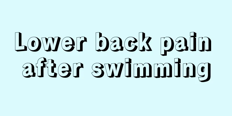 Lower back pain after swimming