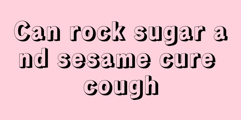 Can rock sugar and sesame cure cough