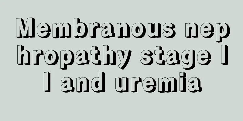 Membranous nephropathy stage II and uremia