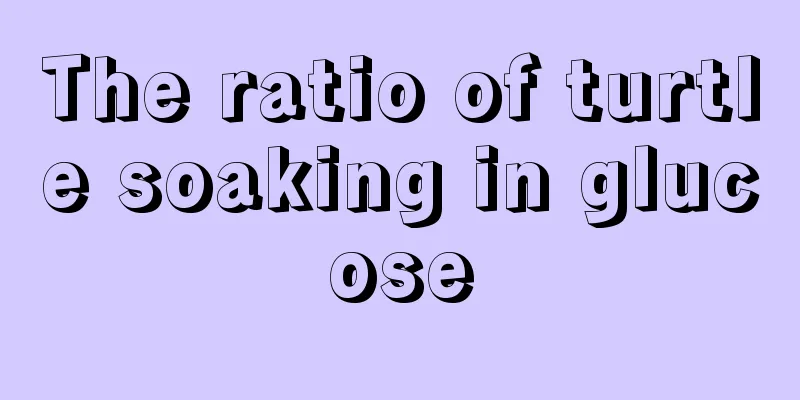 The ratio of turtle soaking in glucose