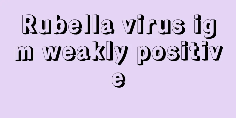 Rubella virus igm weakly positive