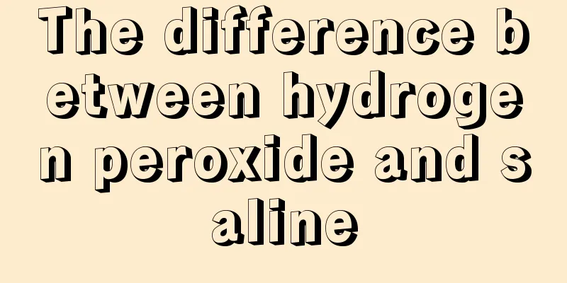 The difference between hydrogen peroxide and saline