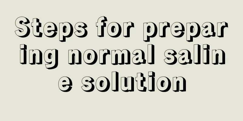 Steps for preparing normal saline solution