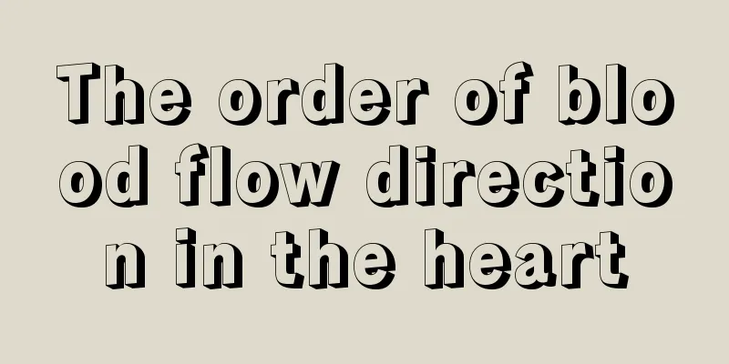 The order of blood flow direction in the heart