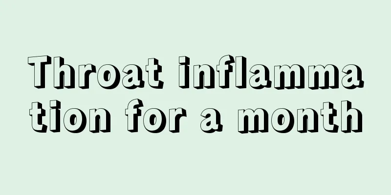Throat inflammation for a month