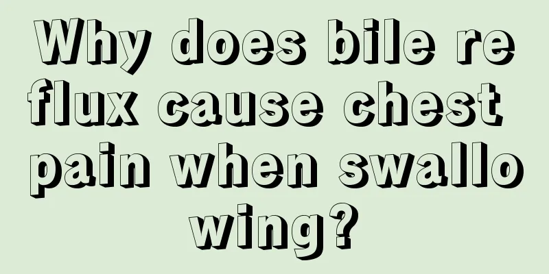 Why does bile reflux cause chest pain when swallowing?