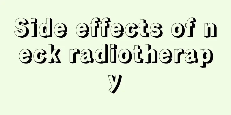Side effects of neck radiotherapy