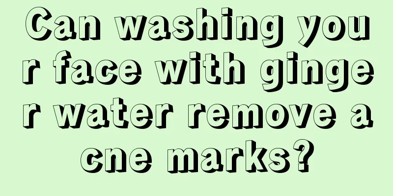 Can washing your face with ginger water remove acne marks?