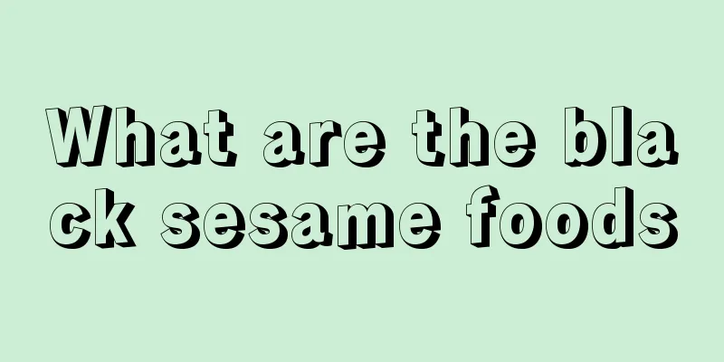 What are the black sesame foods