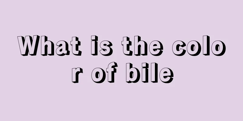 What is the color of bile