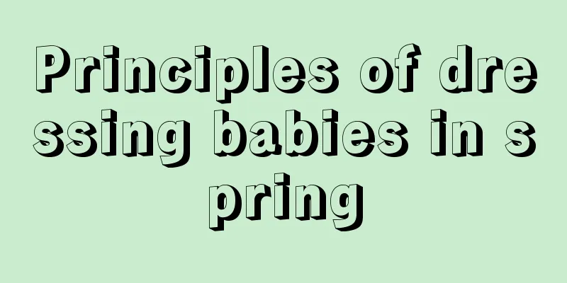 Principles of dressing babies in spring