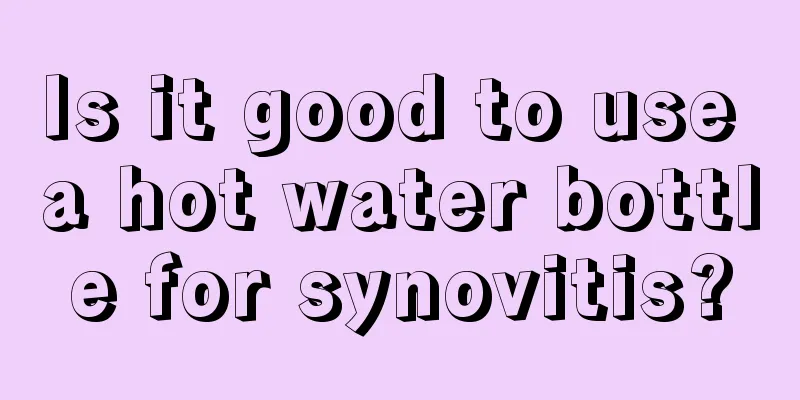 Is it good to use a hot water bottle for synovitis?