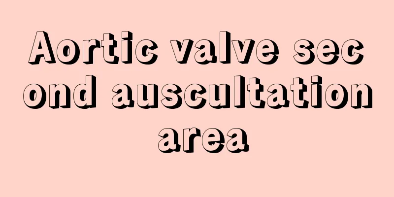 Aortic valve second auscultation area