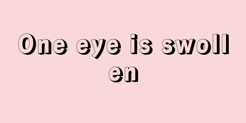 One eye is swollen