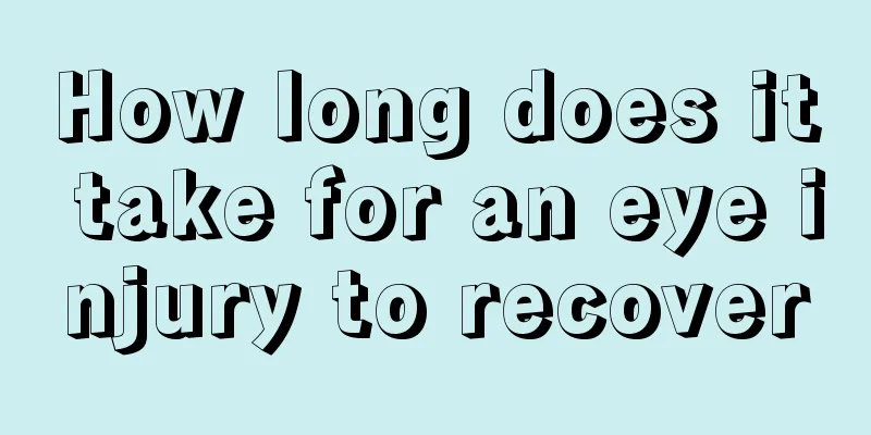 How long does it take for an eye injury to recover