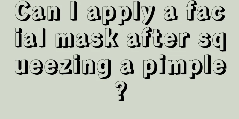 Can I apply a facial mask after squeezing a pimple?