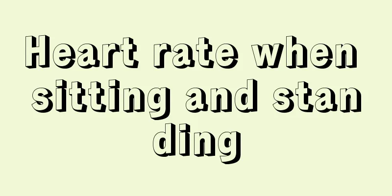 Heart rate when sitting and standing