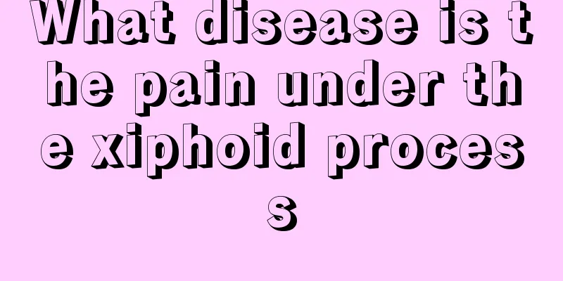 What disease is the pain under the xiphoid process