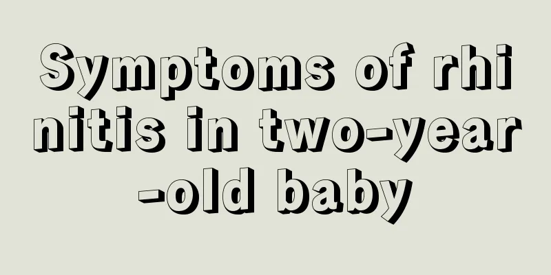 Symptoms of rhinitis in two-year-old baby