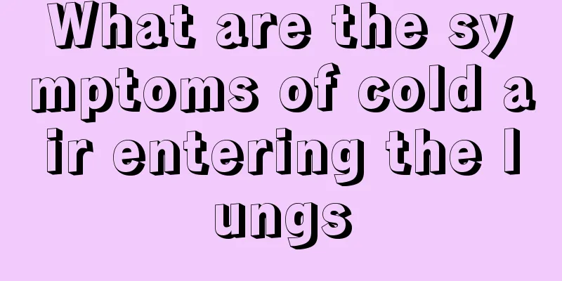 What are the symptoms of cold air entering the lungs