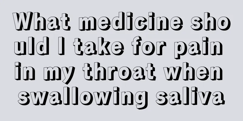 What medicine should I take for pain in my throat when swallowing saliva