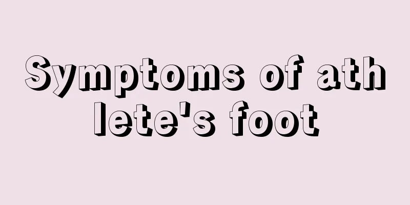 Symptoms of athlete's foot