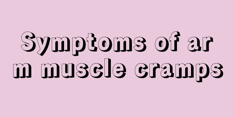 Symptoms of arm muscle cramps