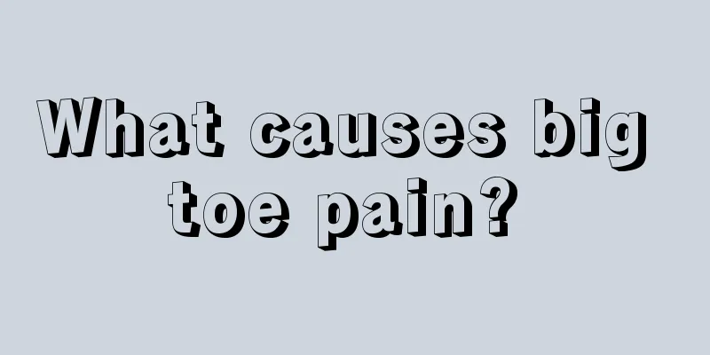 What causes big toe pain? 