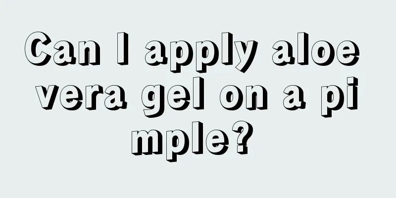 Can I apply aloe vera gel on a pimple? 