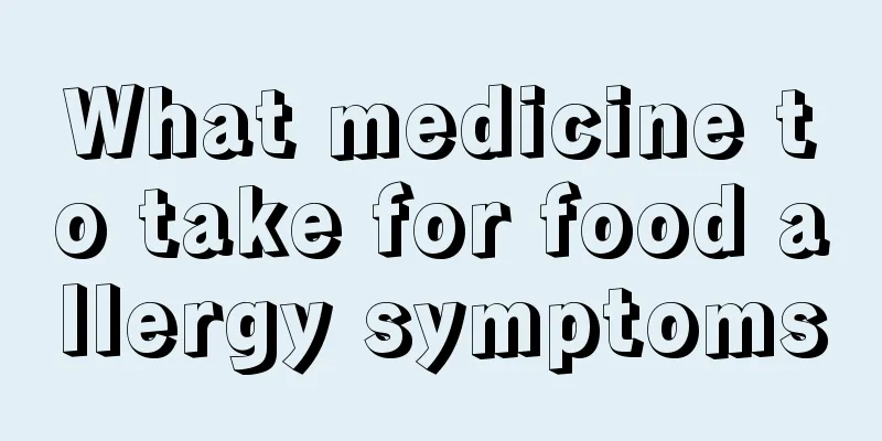 What medicine to take for food allergy symptoms