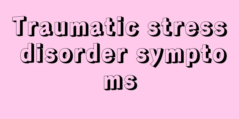 Traumatic stress disorder symptoms