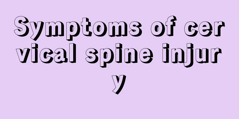 Symptoms of cervical spine injury