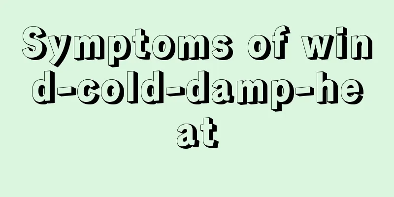 Symptoms of wind-cold-damp-heat