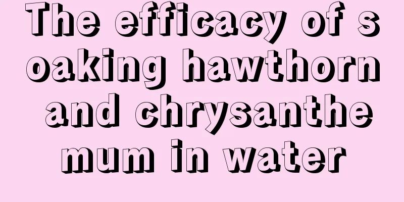 The efficacy of soaking hawthorn and chrysanthemum in water